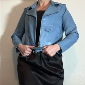 🦋NWT Miya Slate Blue Motorcycle Jacket